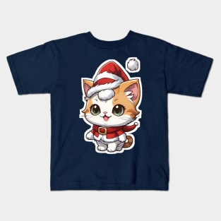 Cat Christmas Kids T-Shirt